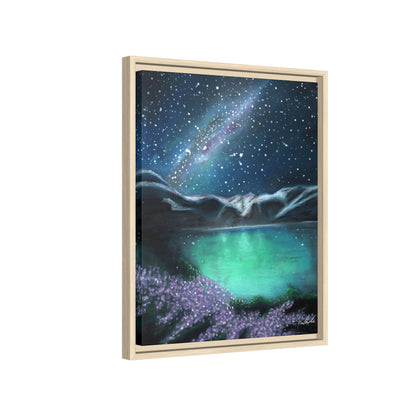 Night Sky over Spring Lake Framed Wall Art