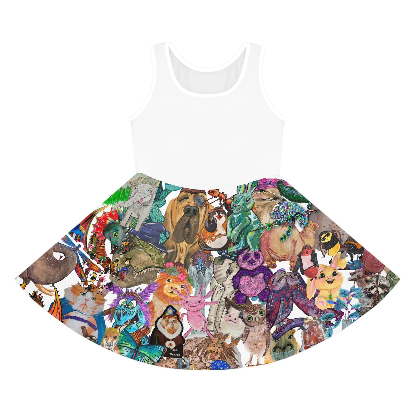 Animal Mashup Kid's Skater Dress (AOP)