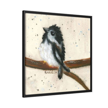 Black Finch Bird Framed Wall Art