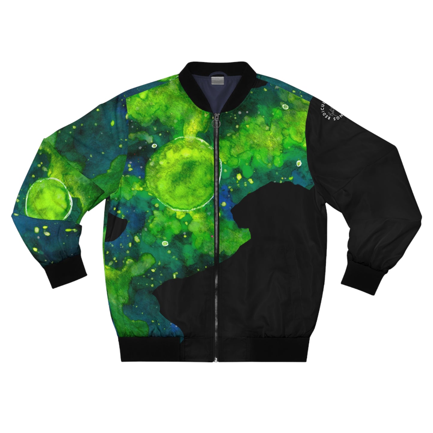 Green Galaxy Men's Bomber Jacket (AOP)