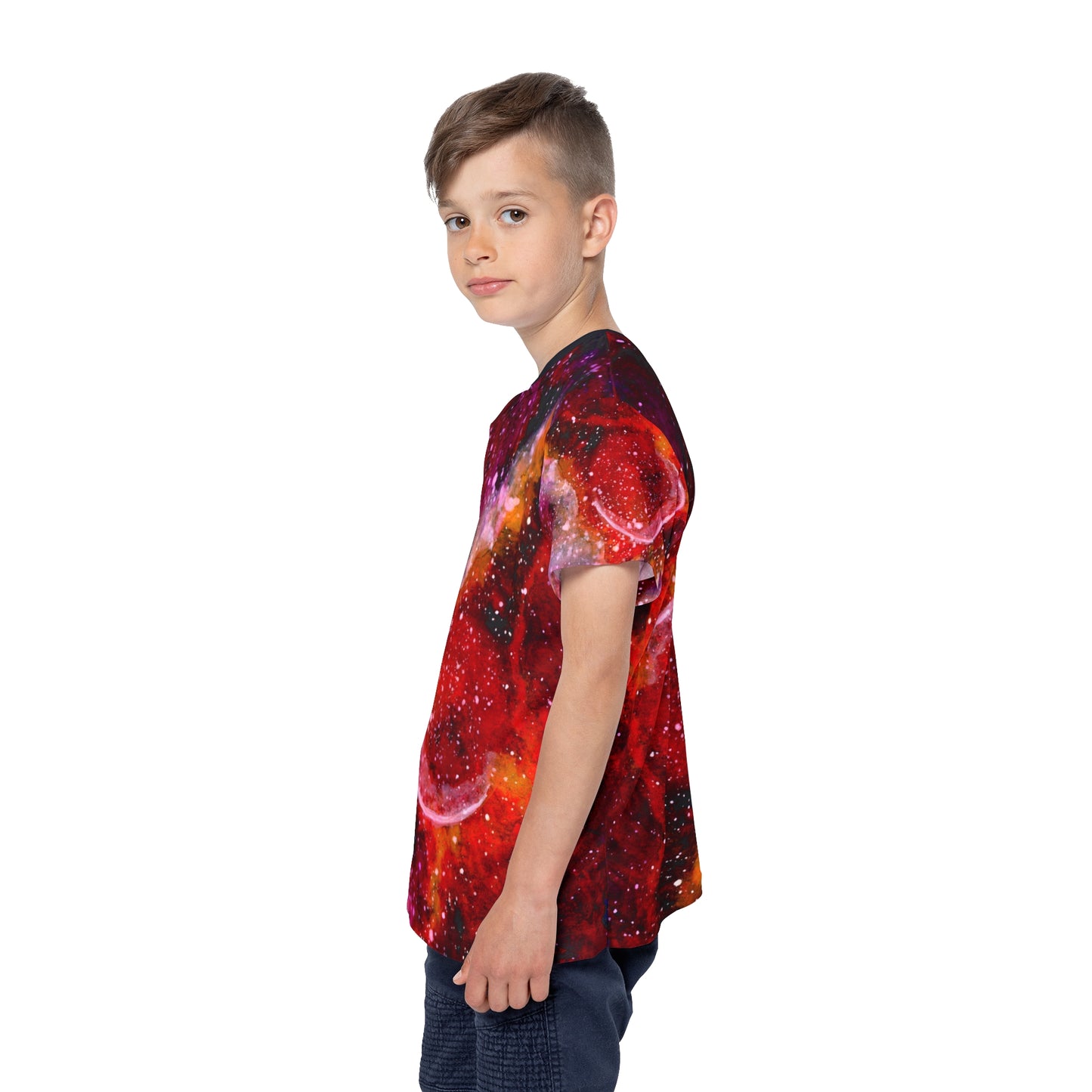 Orange Moons Galaxy Kids Sports Jersey (AOP)