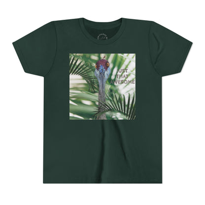Youth Tee — 'Just That Person' Tropical Bird Graphic