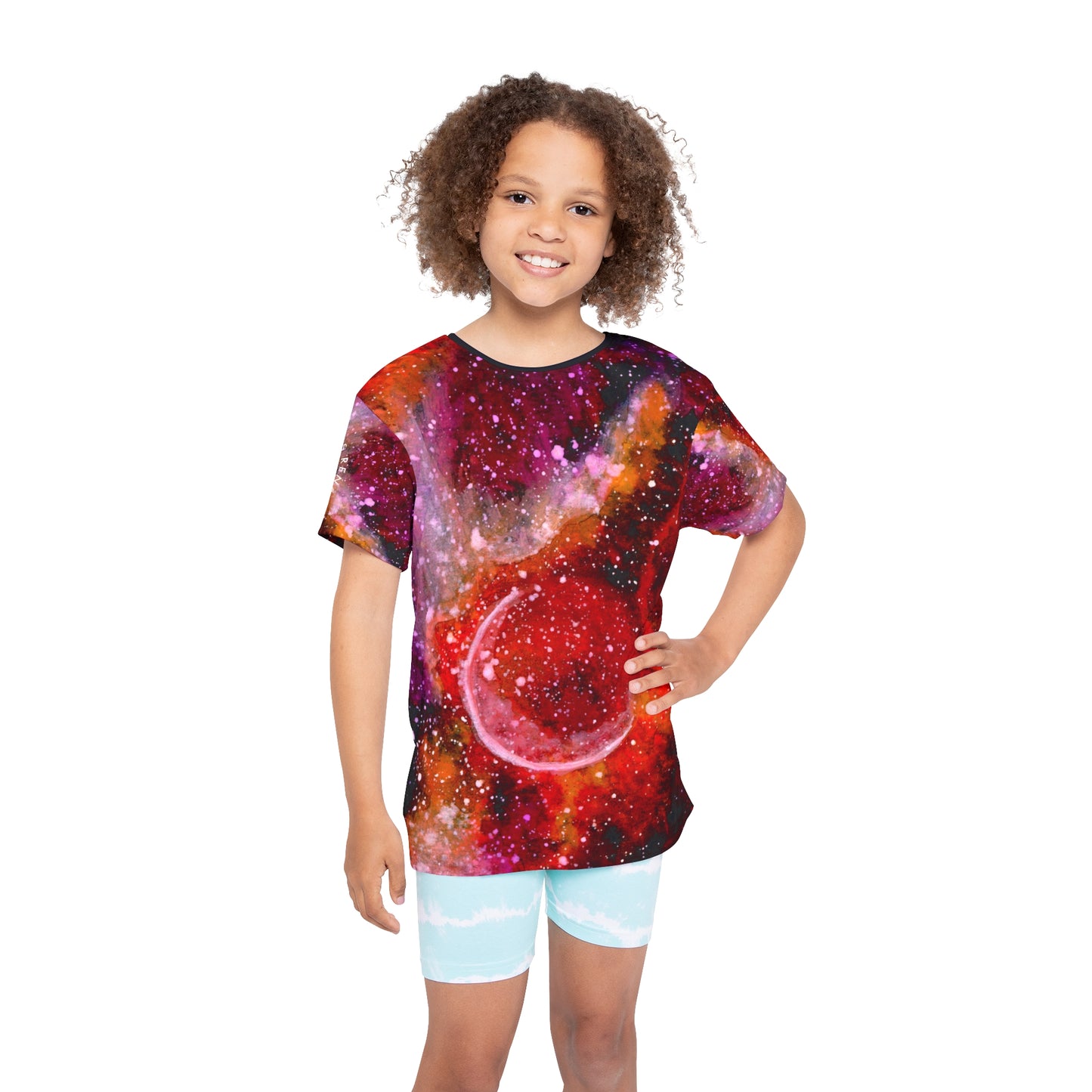 Orange Moons Galaxy Kids Sports Jersey (AOP)