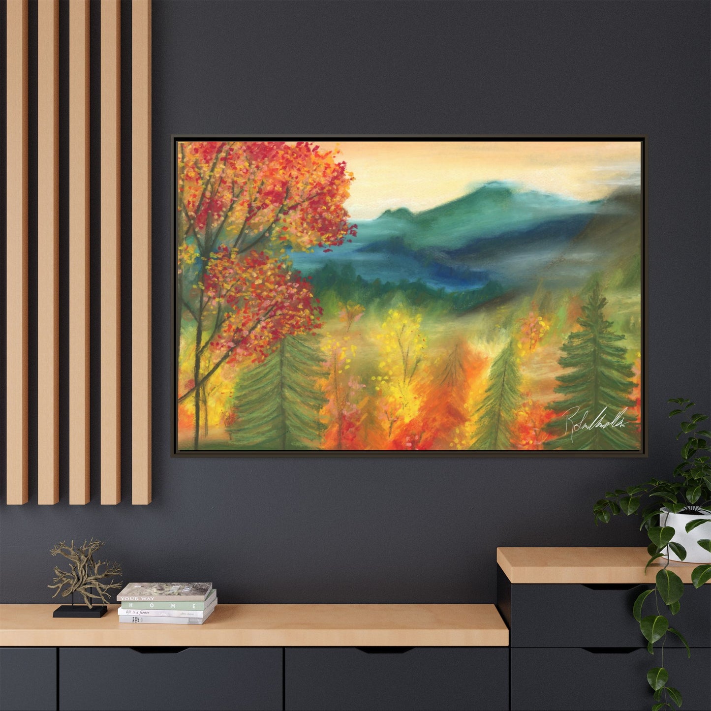 Fall Mountains Framed Wall Art