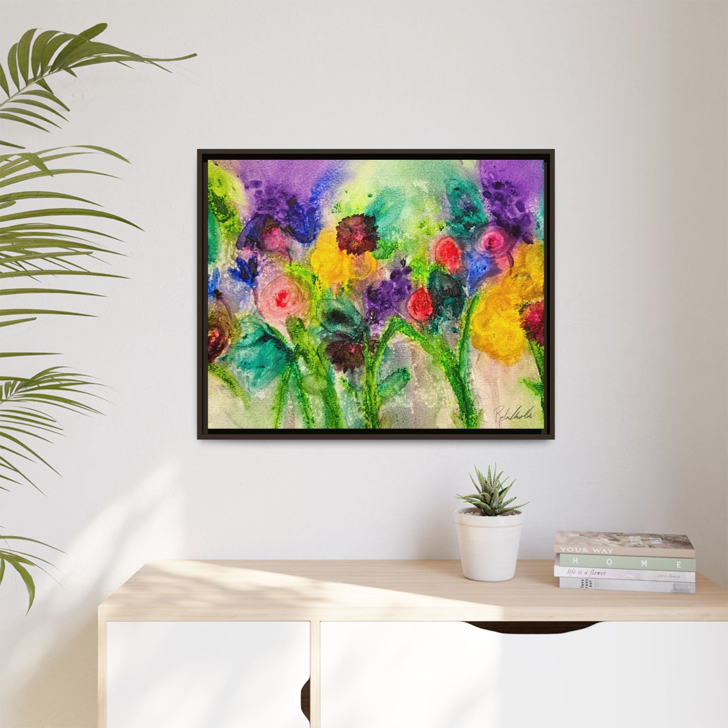 Abstract Flowers Framed Wall Art