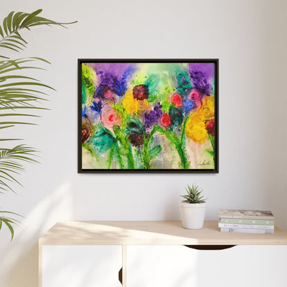 Abstract Flowers Framed Wall Art