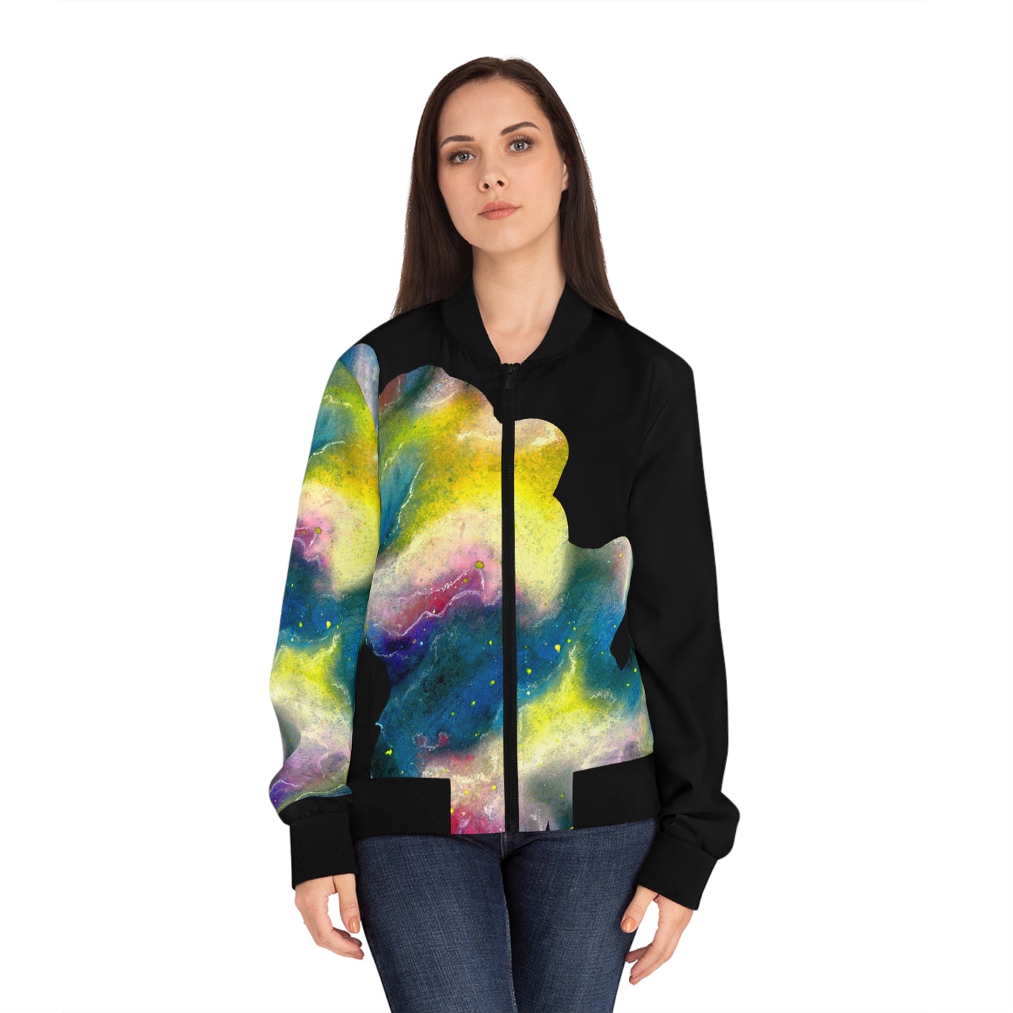 Sunrise Galaxy Women's Bomber Jacket (AOP)