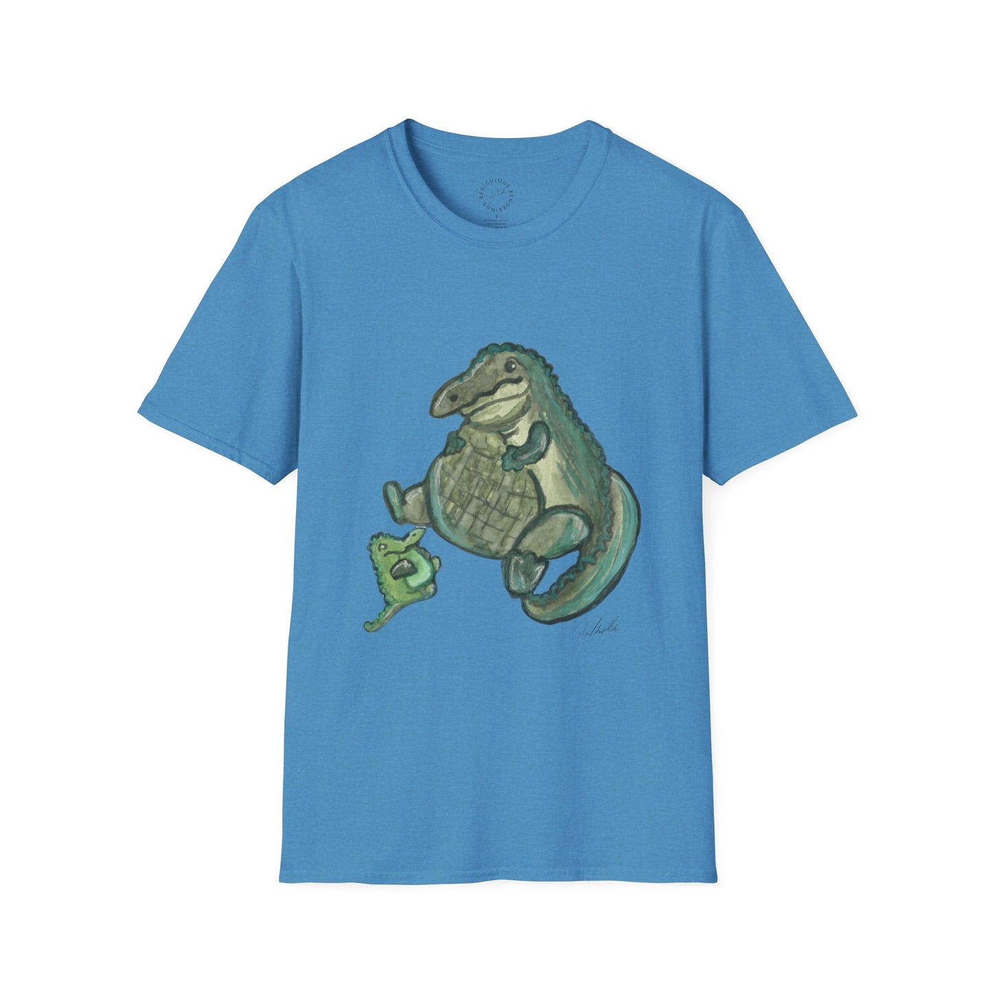 Father Son Alligator Unisex Softstyle Print T-Shirt