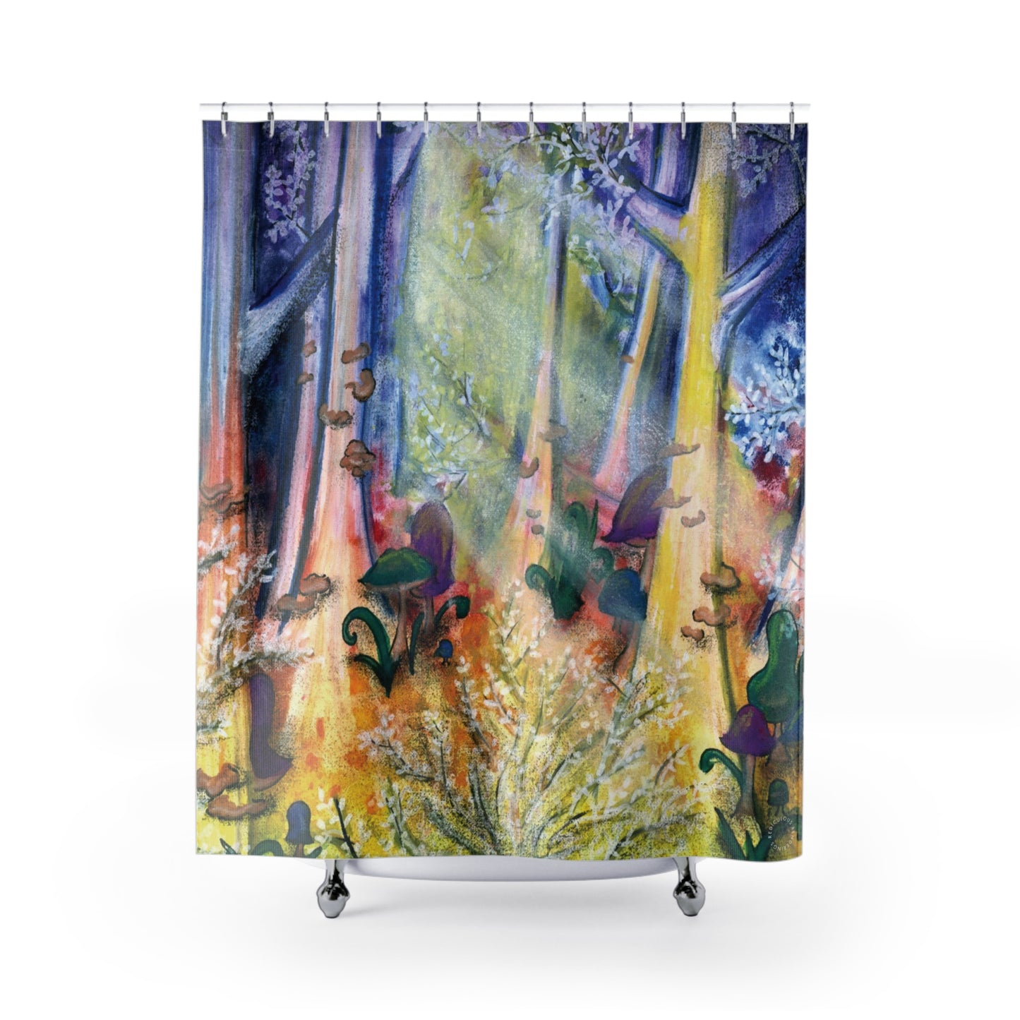 Fantasy Forest Shower Curtain for Home Bathroom with Durable One-Sided Print and Waterproof Polyester Material