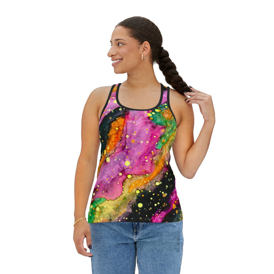 Neon Galaxy Women's Tank Top (AOP)