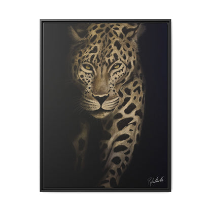Leopard at Night Framed Wall Art