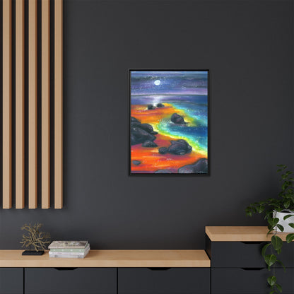 Beach at Night Frame Wall Art