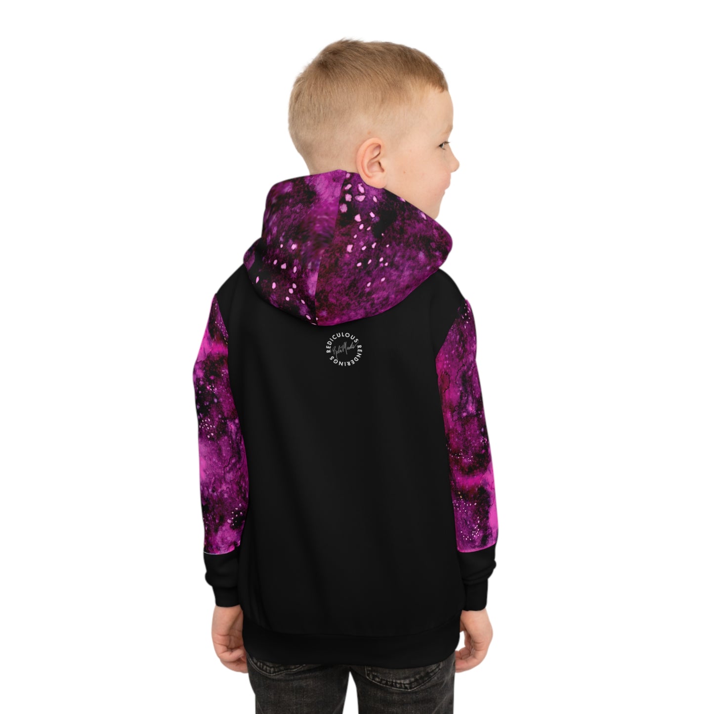 Rose Colored Galaxy Children's Hoodie (AOP)