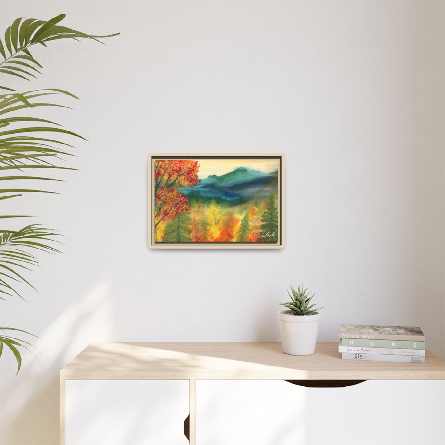 Fall Mountains Framed Wall Art