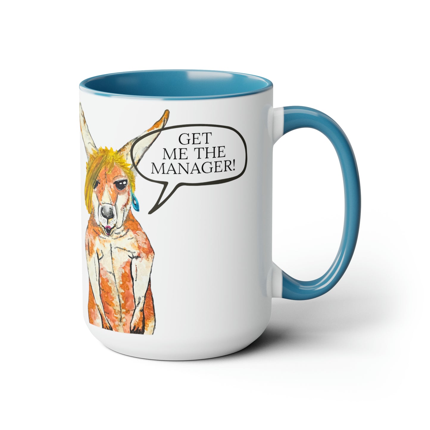 Karenroo Two-Tone Coffee Mugs, 15oz