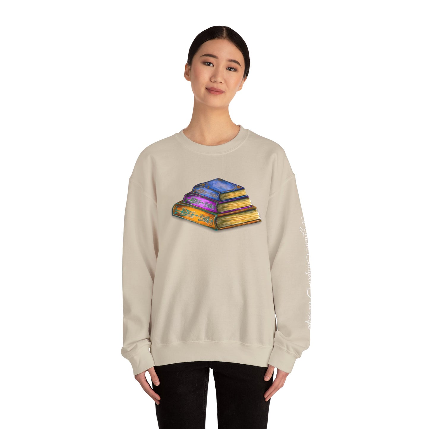 Book- A Growl Escaped His Lips Unisex Heavy Blend™ Crewneck Sweatshirt