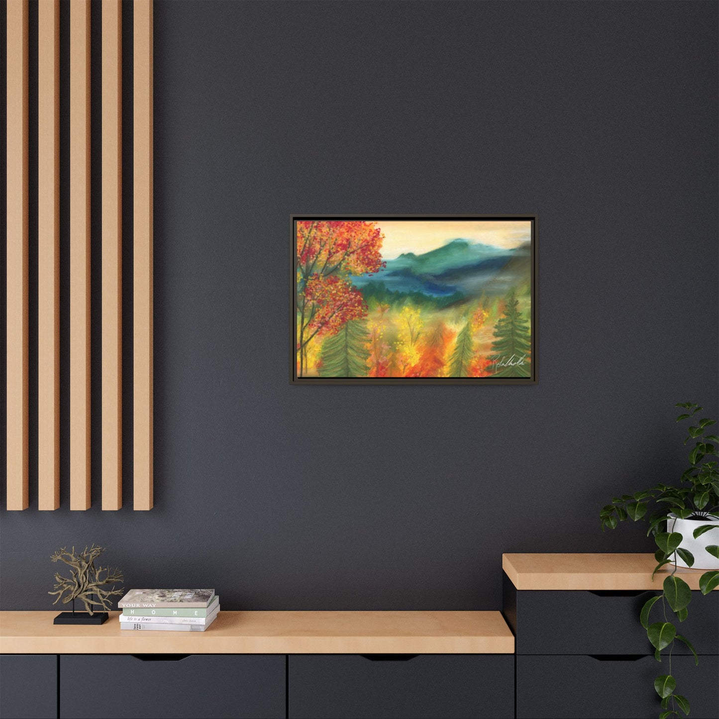 Fall Mountains Framed Wall Art