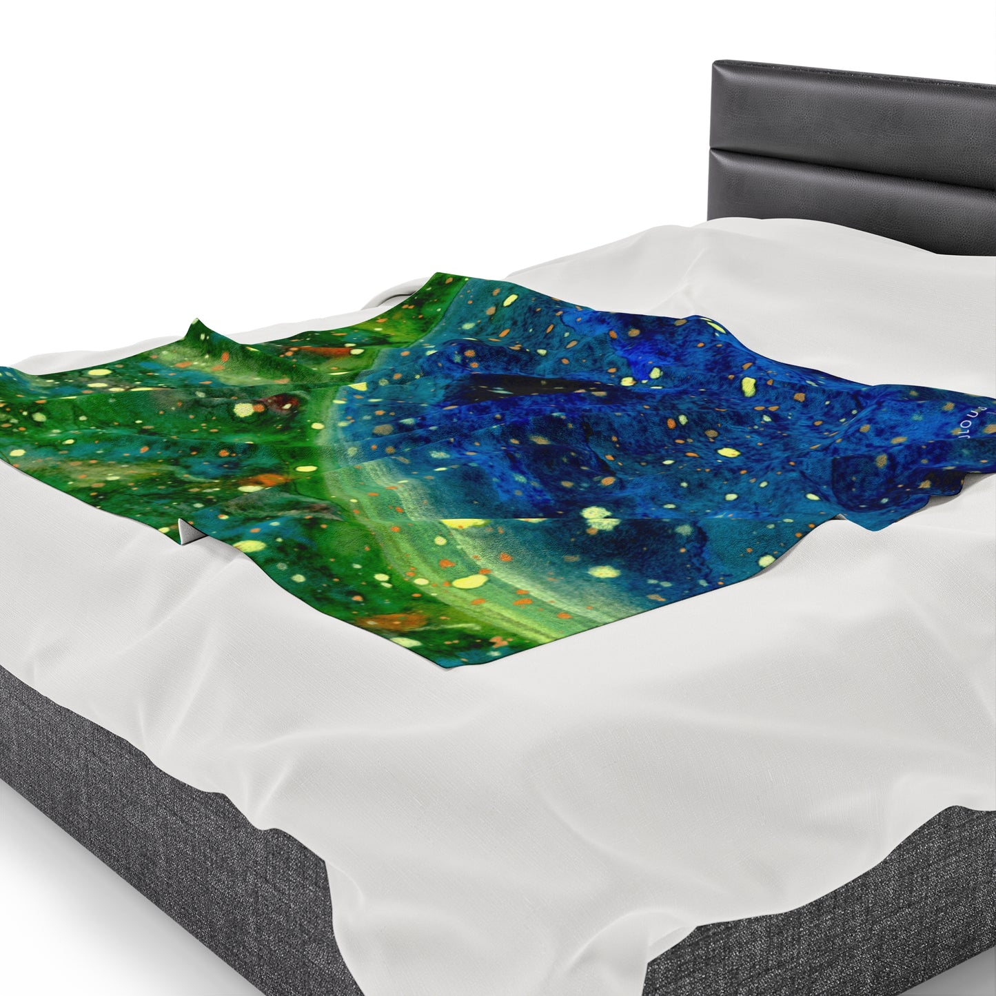 Blue Planet Galaxy Velveteen Plush Blanket