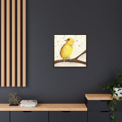 Yellow Canary Bird Framed Wall Art