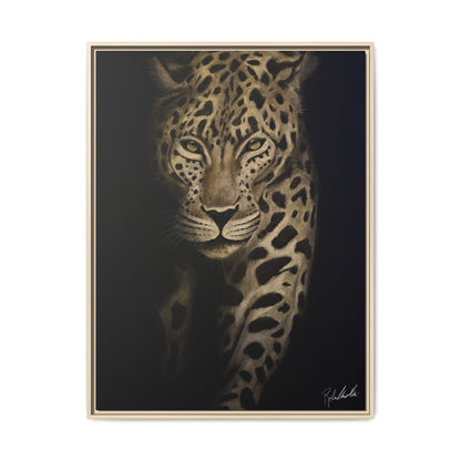 Leopard at Night Framed Wall Art
