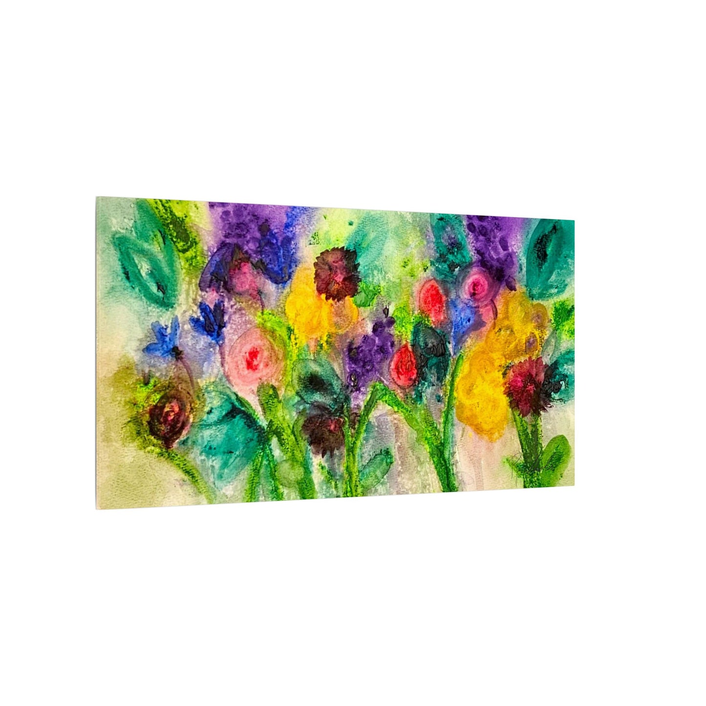 Abstract Flowers Canvas Gallery Wrap