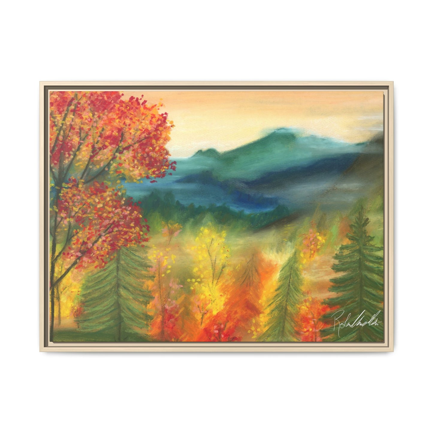 Fall Mountains Framed Wall Art