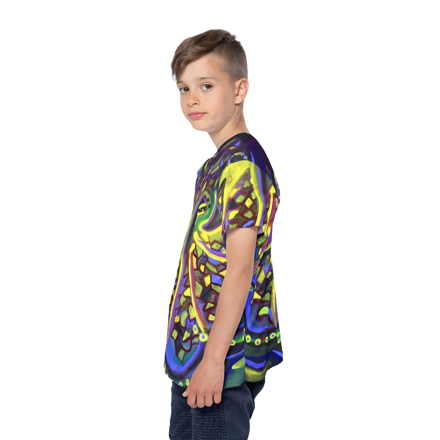 Kids Octopus Sports Jersey — Colorful Neon Sea Creature All-Over Print
