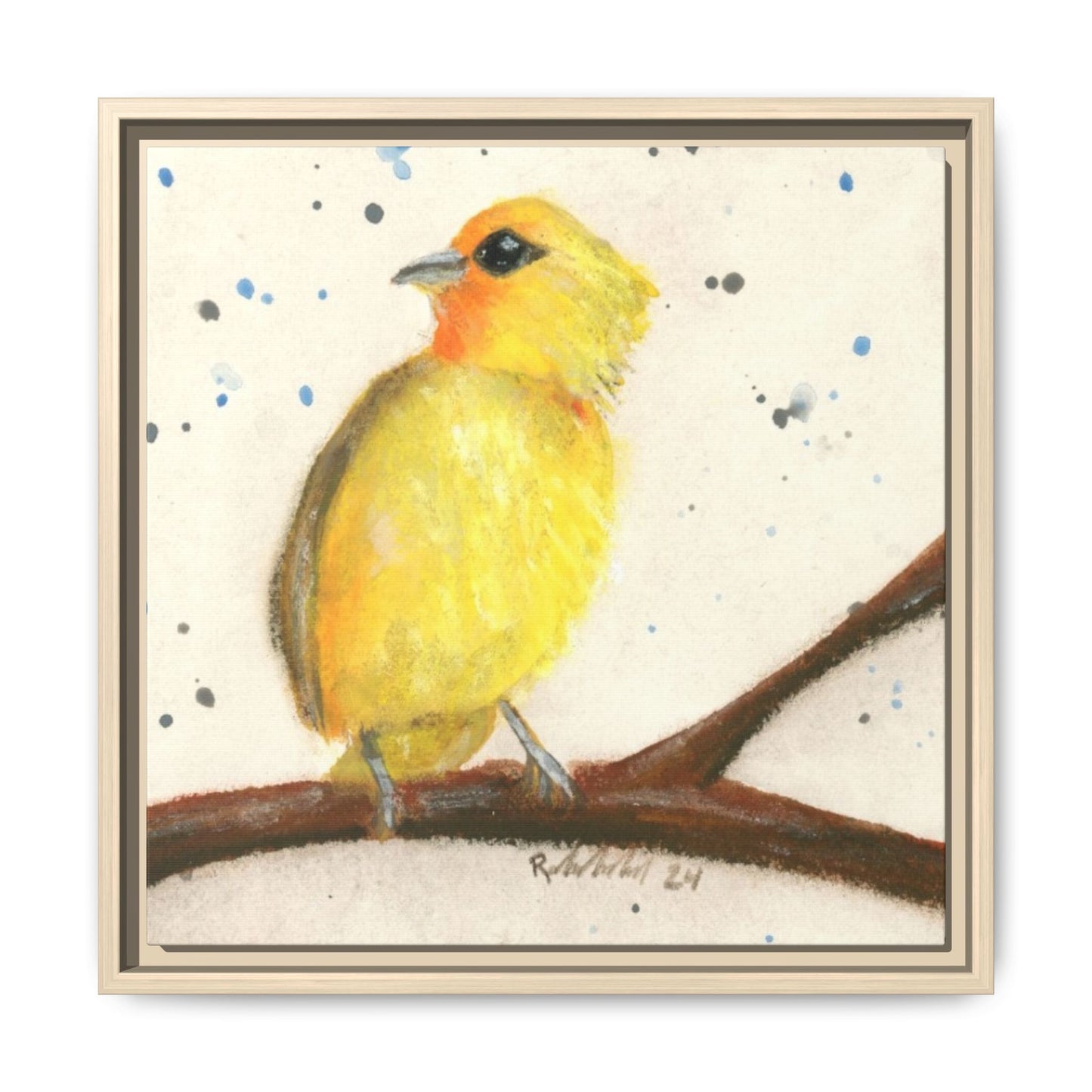 Yellow Canary Bird Framed Wall Art