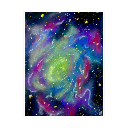 Rainbow Vortex Galaxy Kiss-Cut Vinyl Decals