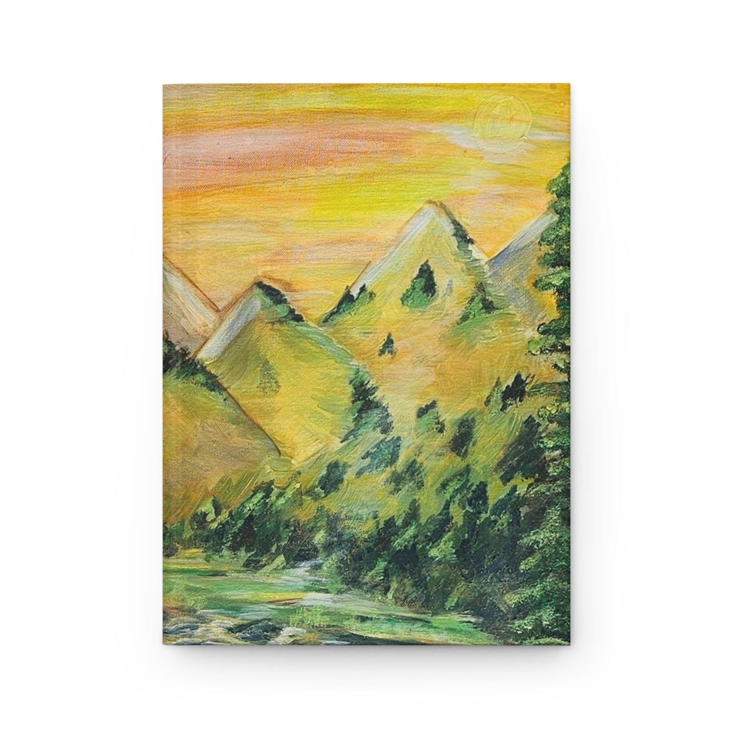 Sunset Mountains Hardcover Journal Matte 150 Pages, Printed Cover