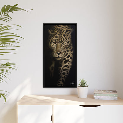 Leopard at Night Framed Wall Art