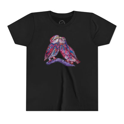 Youth Tee – Watercolor Lovebirds Graphic