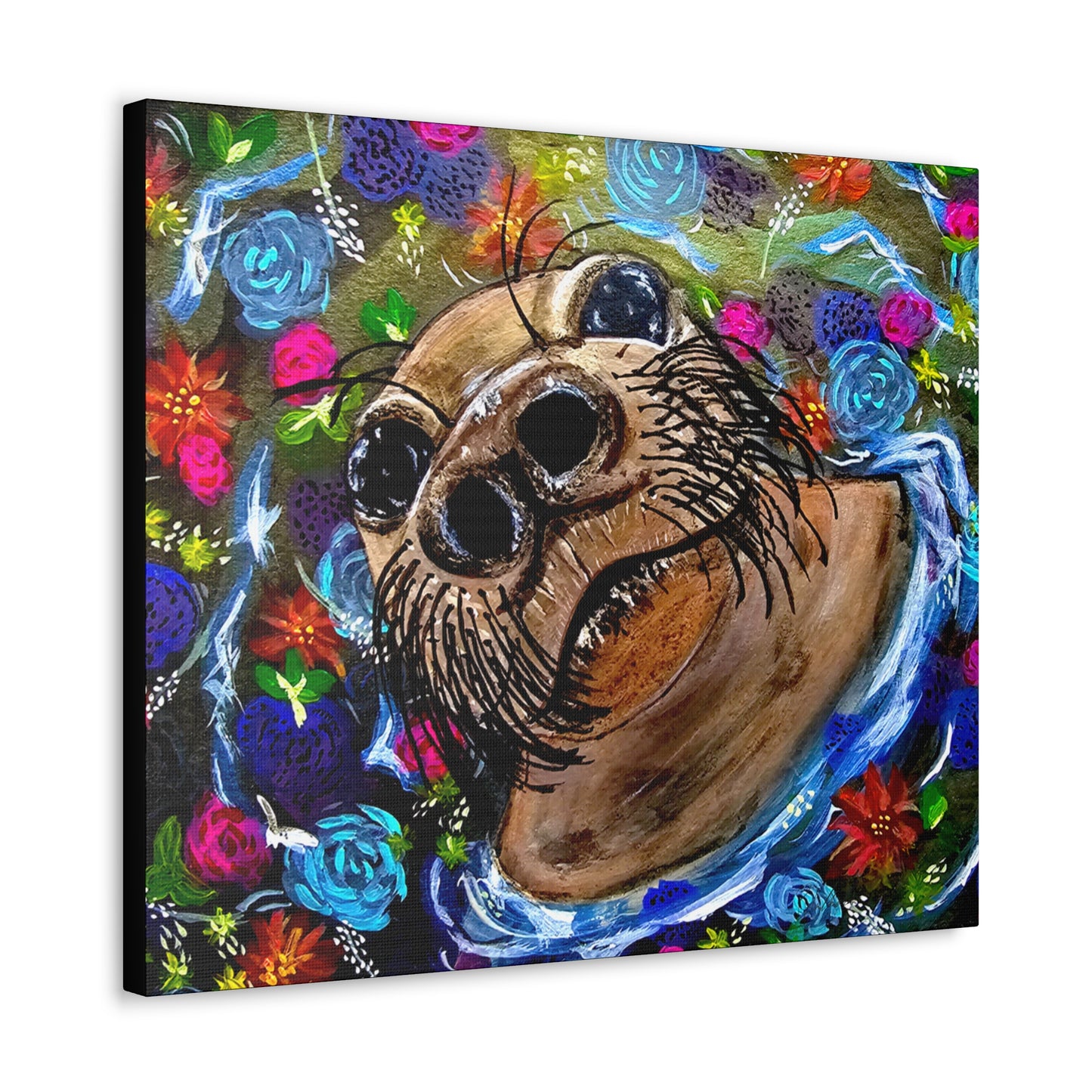 Flower Seal Canvas Gallery Wraps