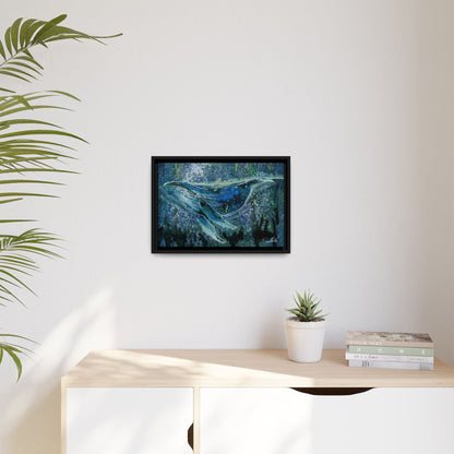 Watercolor Whale Framed Wall Art