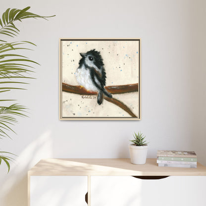 Black Finch Bird Framed Wall Art