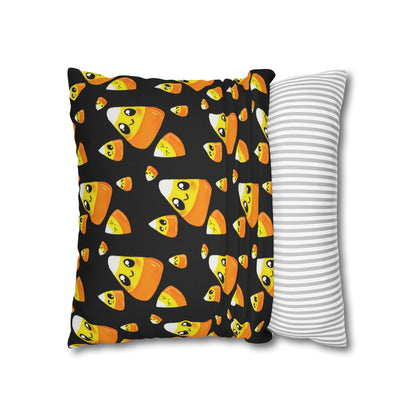 Cute Candy Corn Pattern Pillowcase — Halloween Decorative Throw Pillow Cover