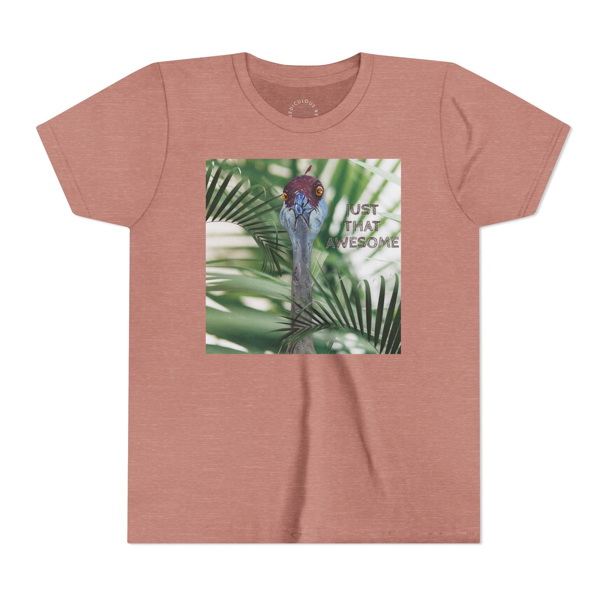Youth Tee — 'Just That Person' Tropical Bird Graphic