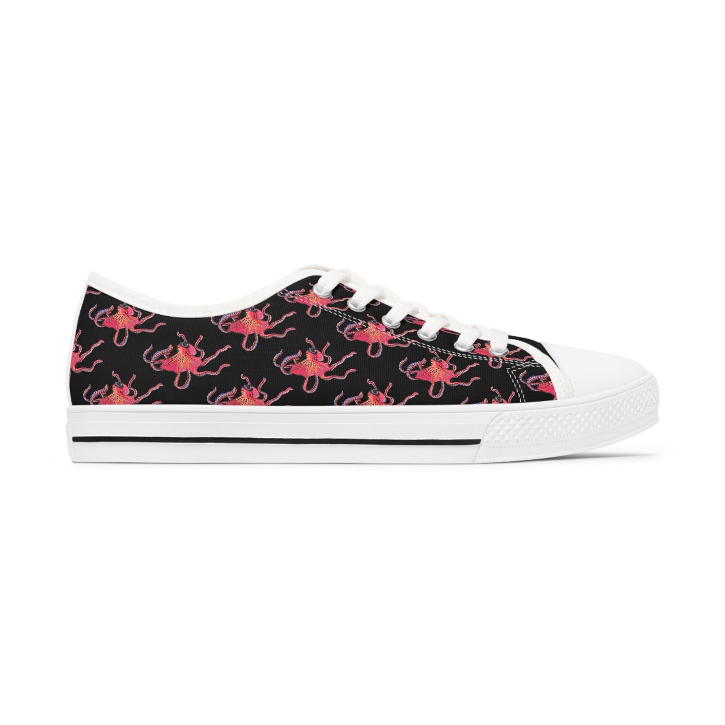 Unisex Red Octopus Classic Low Top Sneakers