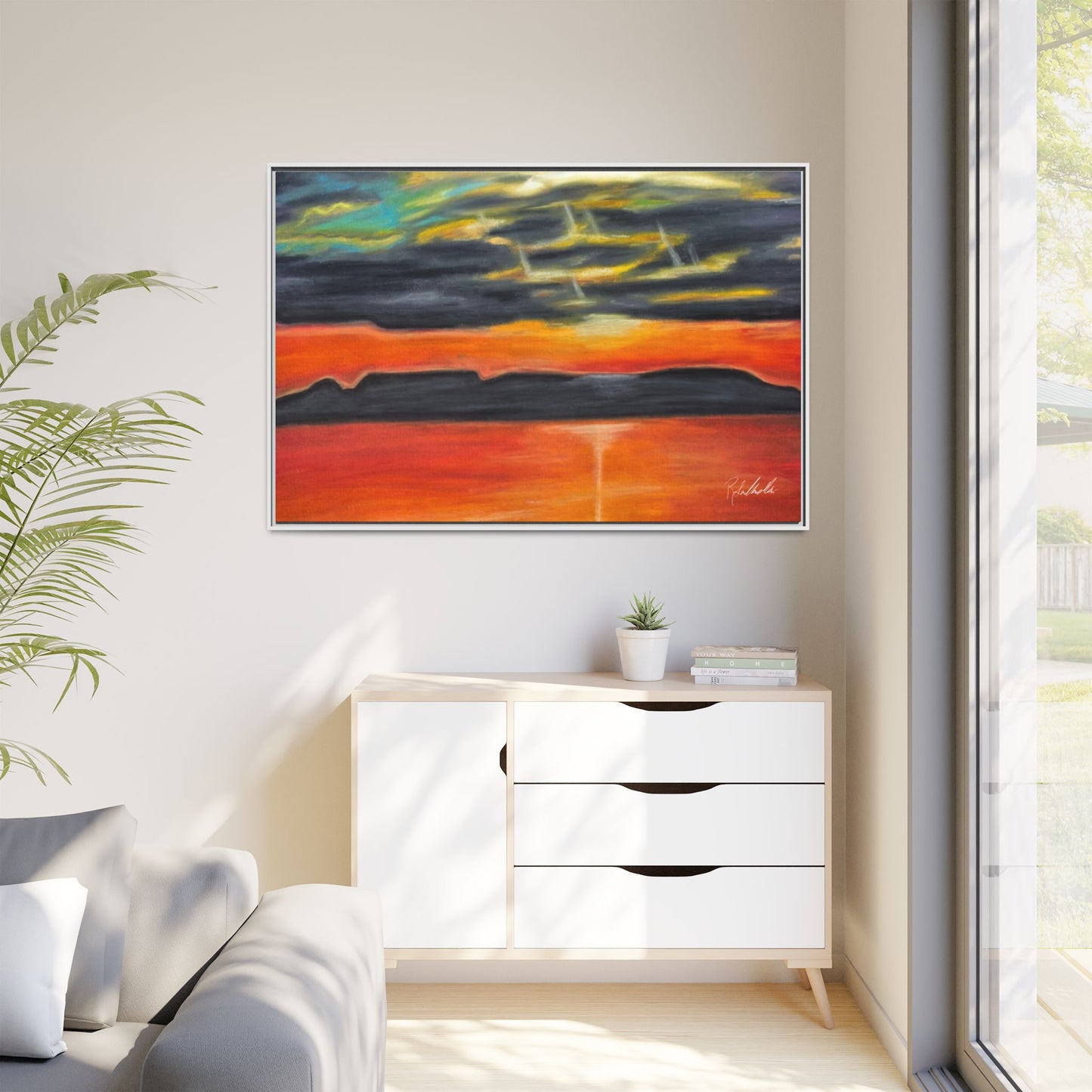 Sleeping Giant at Sunset Framed Wall Art