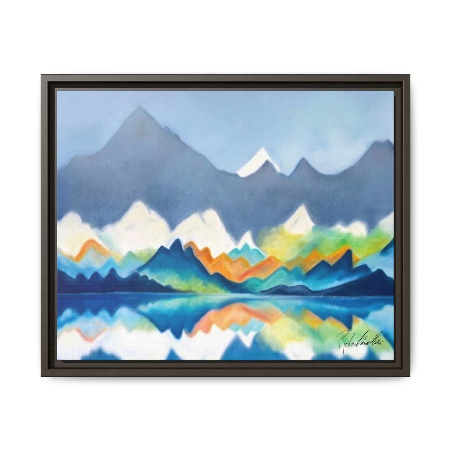 Blue and Gray Smokey Mountains Framed Wall Art