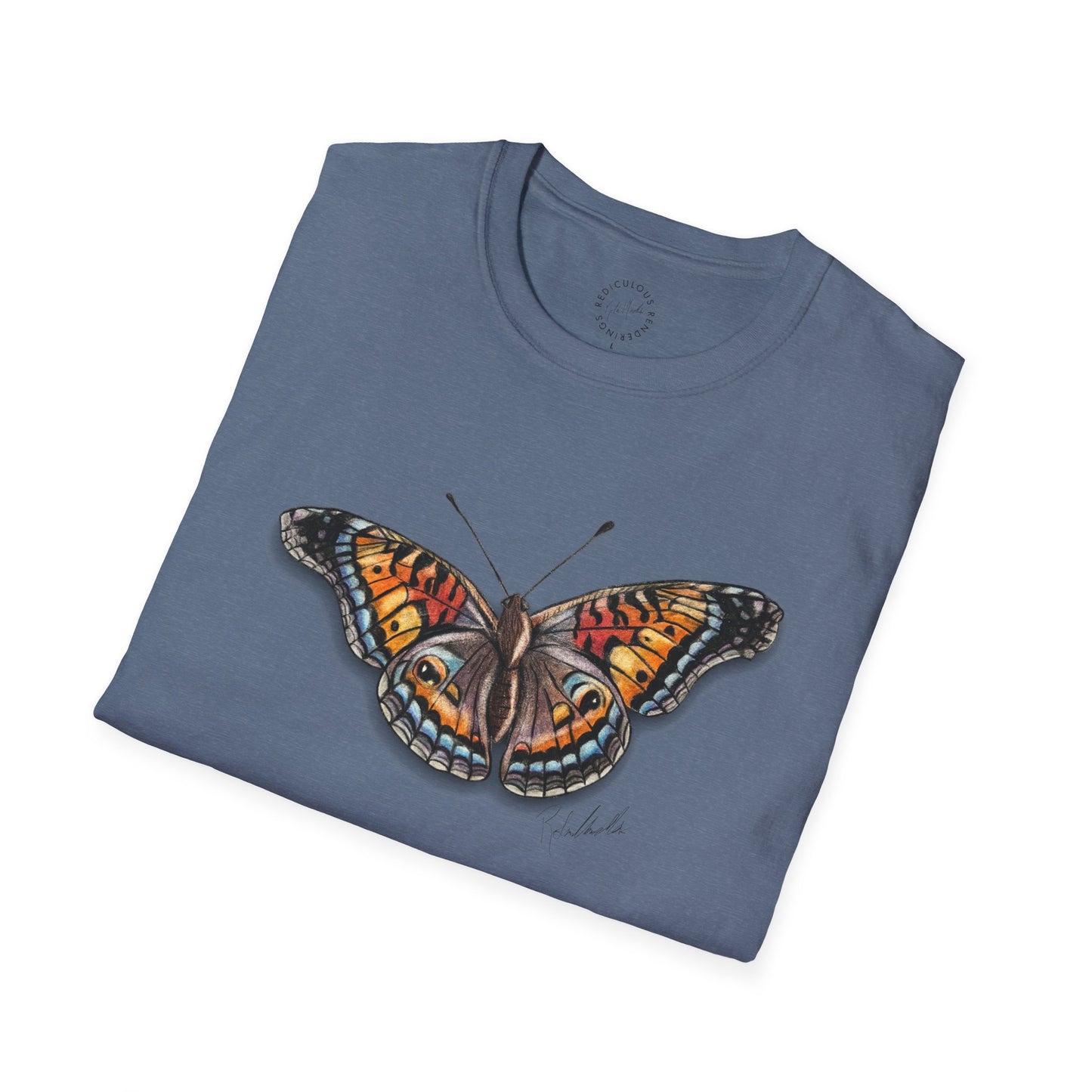 Butterfly Unisex Softstyle Print T-Shirt