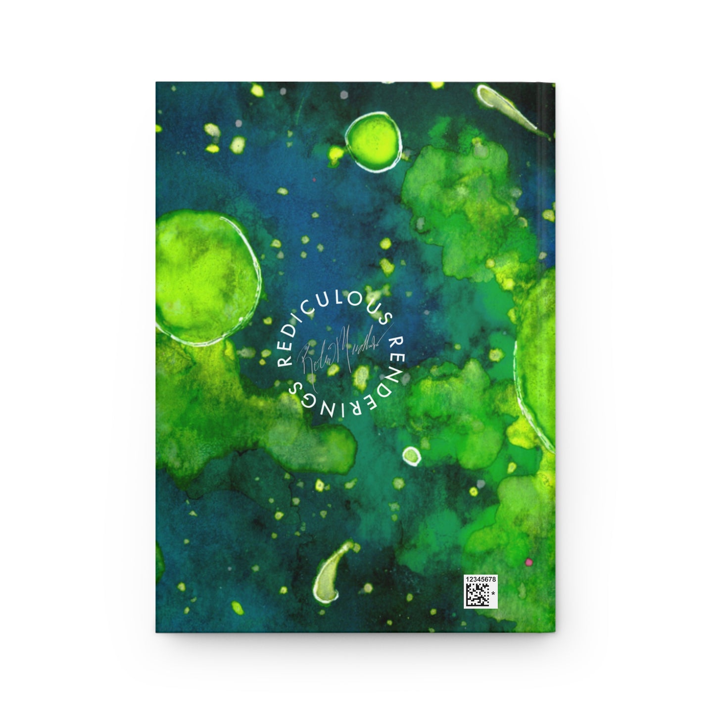 Green Galaxy Hardcover Journal Matte 150 Pages, Printed Cover