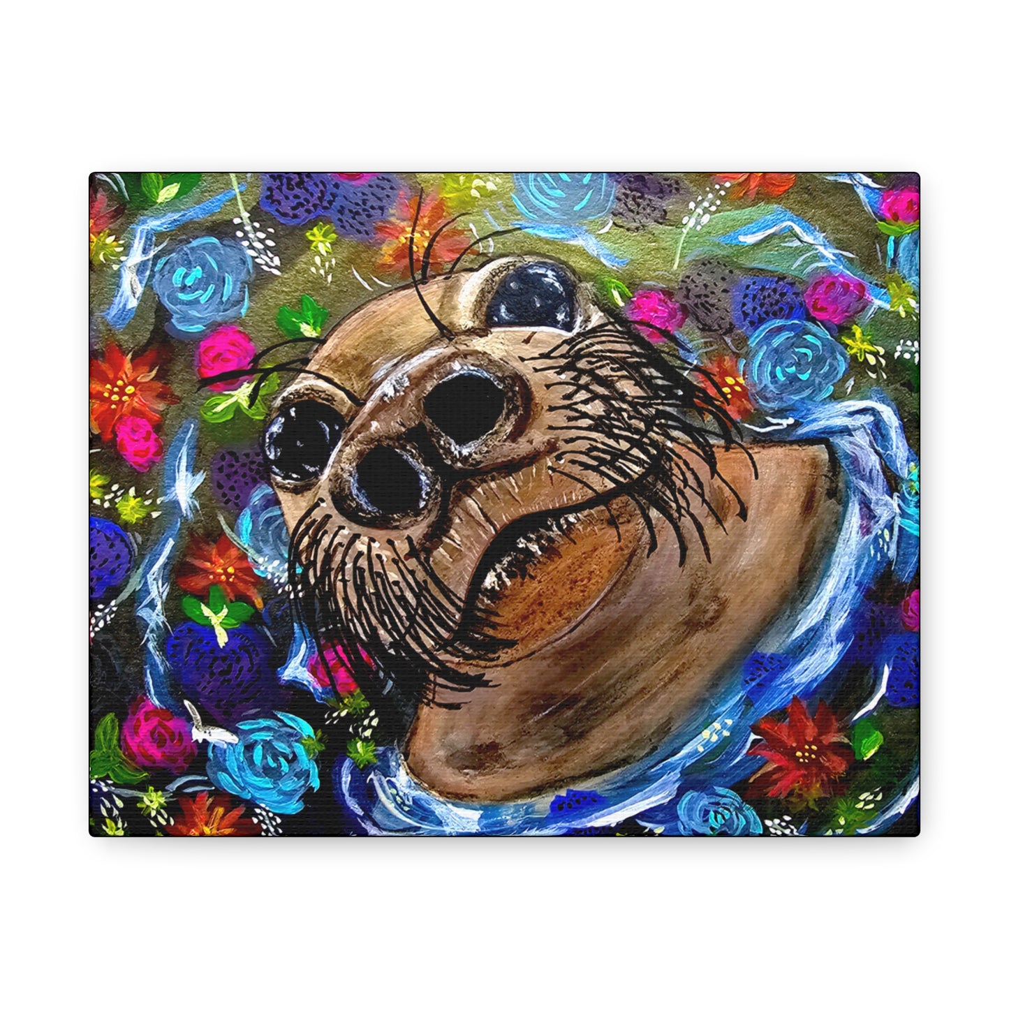 Flower Seal Canvas Gallery Wraps