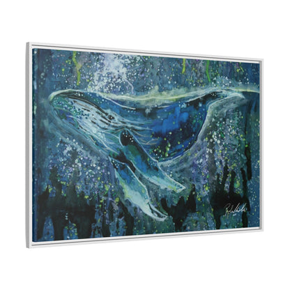 Watercolor Whale Framed Wall Art