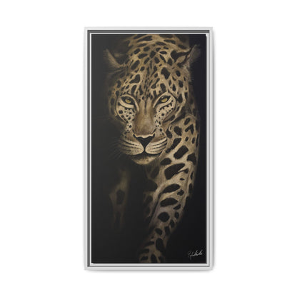 Leopard at Night Framed Wall Art