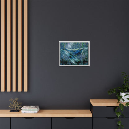 Watercolor Whale Framed Wall Art