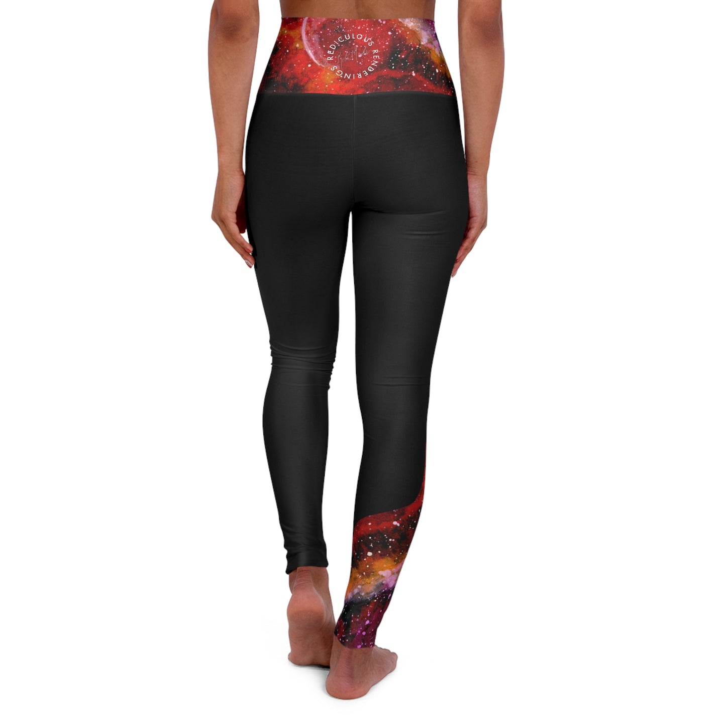 Orange Moons Galaxy High Waisted Yoga Leggings (AOP)