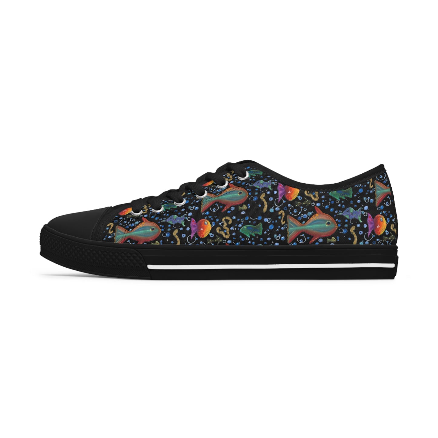 Fish Printed Unisex Classic Low Top Sneaker Shoes