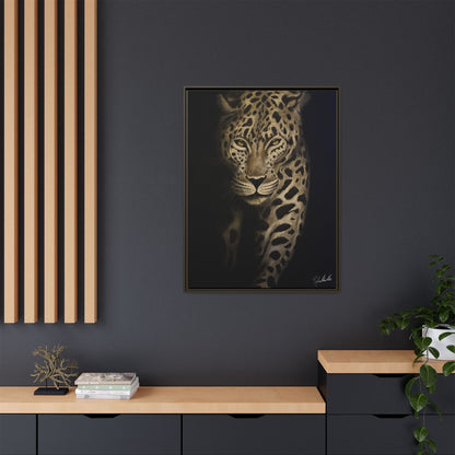 Leopard at Night Framed Wall Art