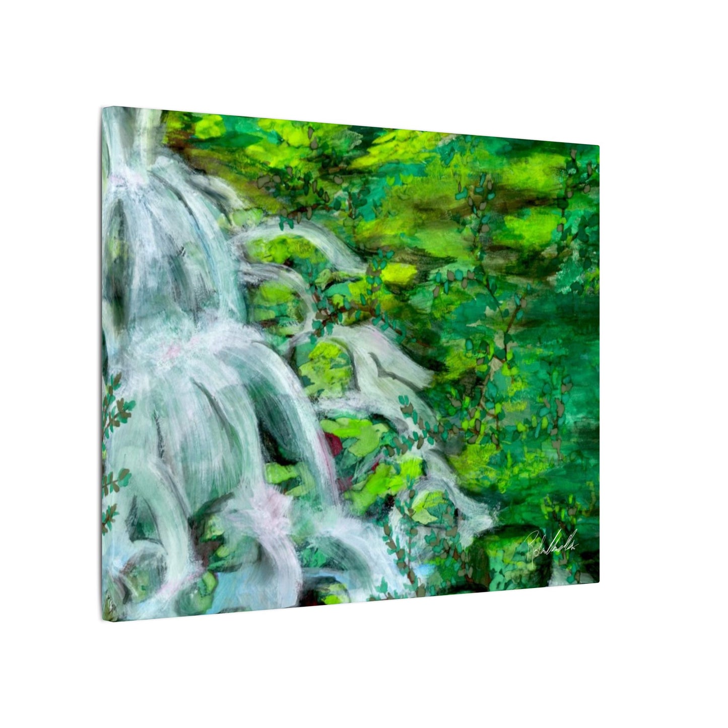 Mossy Waterfall Canvas Gallery Wrap